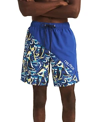 Nautica Men's Heritage Diagonal Full Elastic 8" Swim Trunks