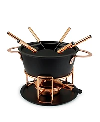 Real 11 Piece Cast Aluminum Fondue Set
