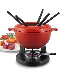 Lucerne 10 Piece Cast Iron Fondue Set