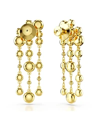 Swarovski Round Cut, Chandelier, White, Gold-Tone Imber Drop Earrings