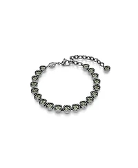 Swarovski Round Cut, Black, Ruthenium Plated Imber Tennis Bracelet