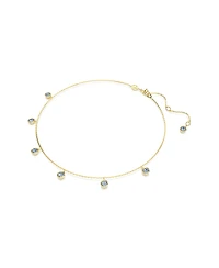 Swarovski Round Cut, Light Blue, Gold-Tone Imber Necklace