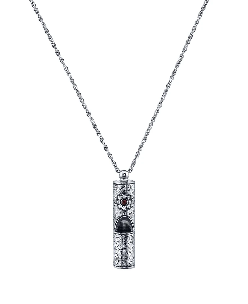 2028 Crystal Flower Whistle Necklace