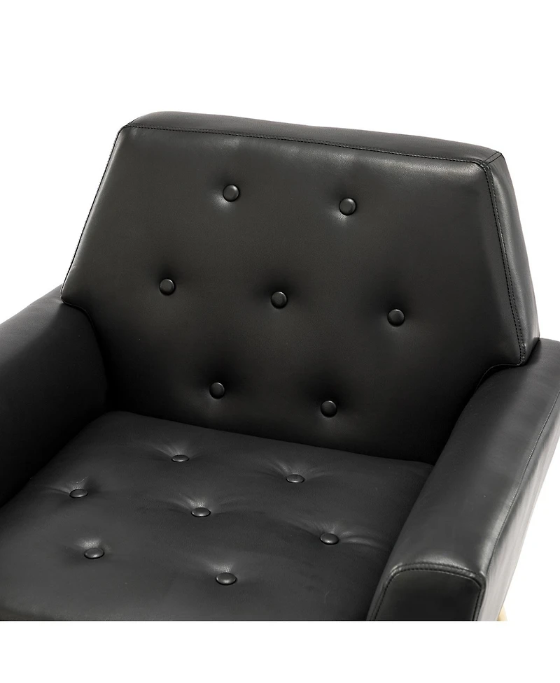 Modern Faux Leather Accent Chair for Living Room Bedroom