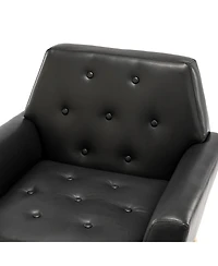 Modern Faux Leather Accent Chair for Living Room Bedroom