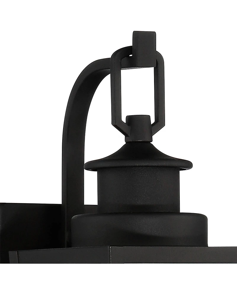 Ackerly 14" High Farmhouse Rustic Lantern Outdoor Wall Light Fixture Mount Porch House Exterior Outside Edison Bulb Weatherproof Textured Black Finish