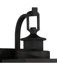 Ackerly 14" High Farmhouse Rustic Lantern Outdoor Wall Light Fixture Mount Porch House Exterior Outside Edison Bulb Weatherproof Textured Black Finish