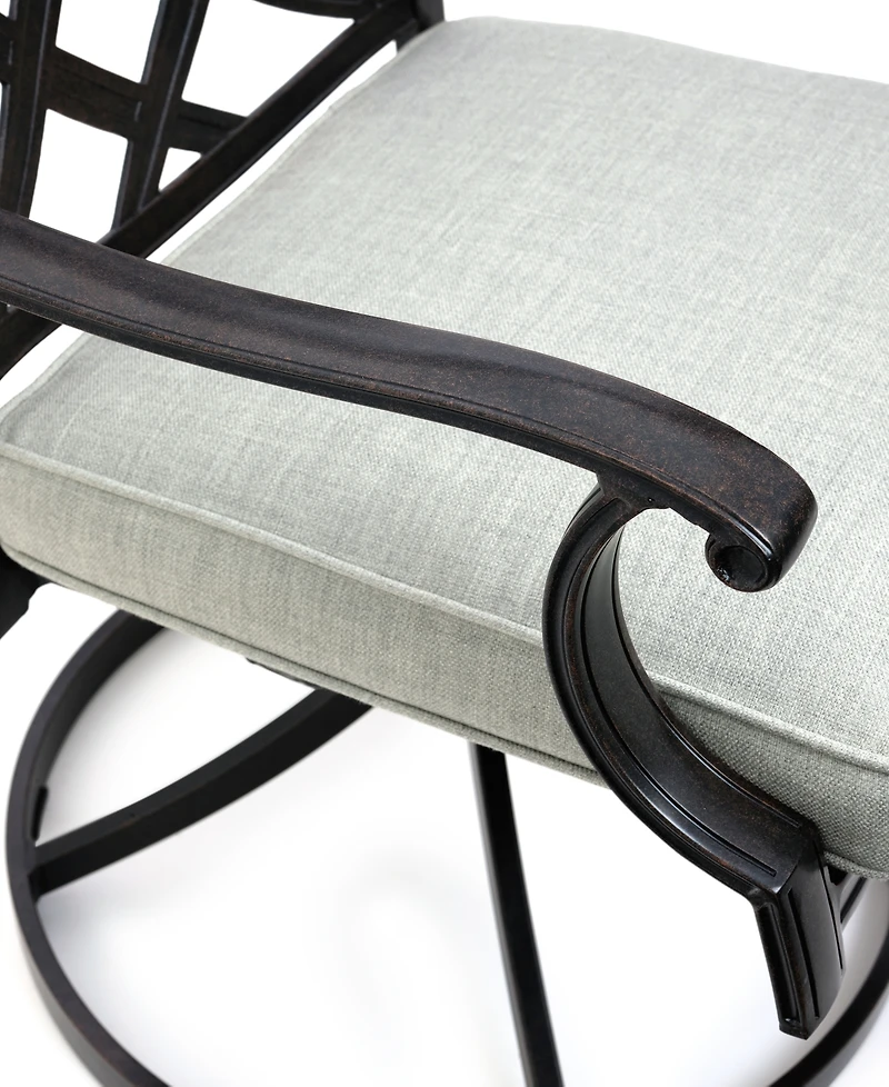 Wythburn Mix and Match Lattice Outdoor Swivel Chair, Created for Macy's