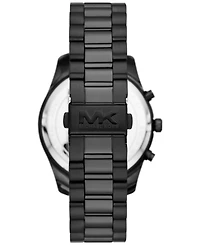 Michael Kors Men's Lexington Chronograph Black Ion Plated Stainless Steel Watch 44mm