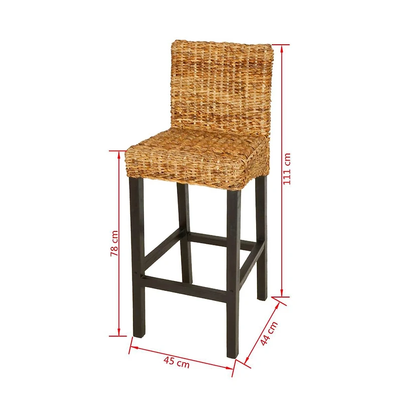 Bar Stools 2 pcs Abaca