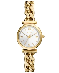 Fossil Women's Carlie Three-Hand Gold-Tone Stainless Steel Watch 28mm