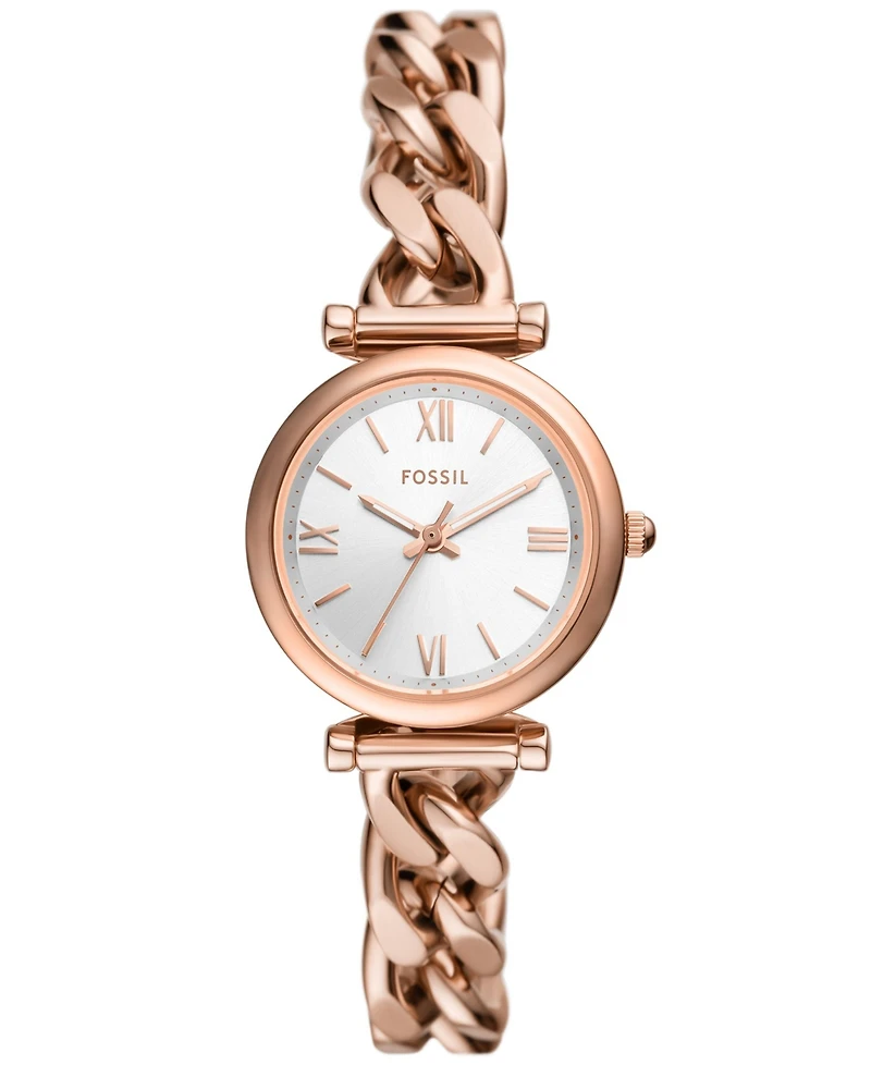 Fossil Women's Carlie Three-Hand Gold-Tone Stainless Steel Watch 28mm