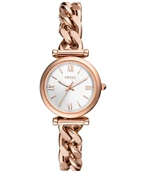 Fossil Women's Carlie Three-Hand Gold-Tone Stainless Steel Watch 28mm