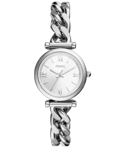 Fossil Women's Carlie Three-Hand Gold-Tone Stainless Steel Watch 28mm