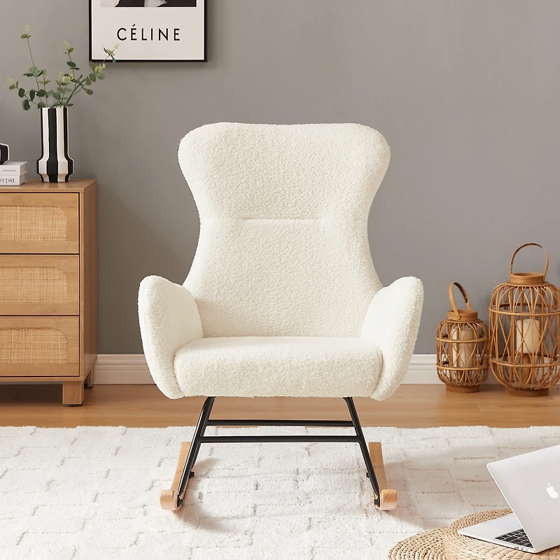 Streamdale Teddy Fabric Rocking Chair
