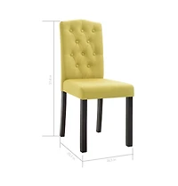 vidaXL Dining Chairs 4 pcs Green Fabric