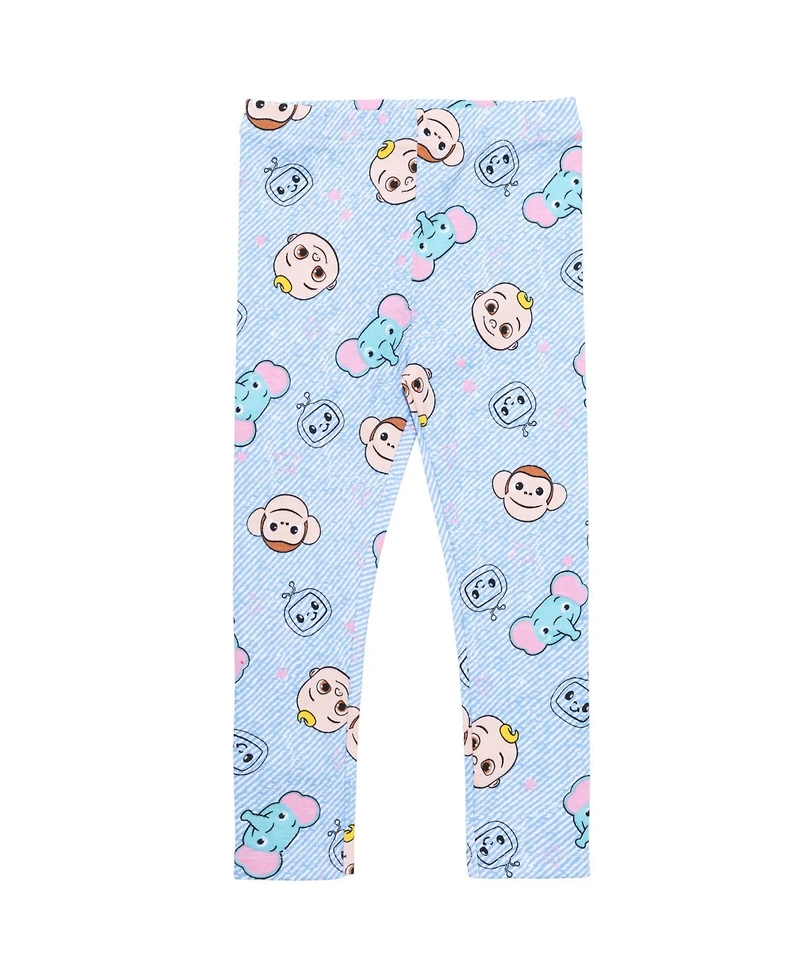 CoComelon Toddler Girls Knotted Pullover Long Sleeve Graphic T-Shirt & Leggings Set Toddler|Child