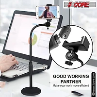 5 Core Cell Phone Stand Adjustable Height & Angle Gooseneck Stand for Desk Flexible Arm - Rbs Mob