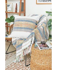 Ashley Woven Stripe Decorative Throw Pillow, 22" x 22"