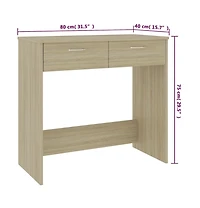 vidaXL Desk Sonoma Oak 31.5"x15.7"x29.5" Engineered Wood