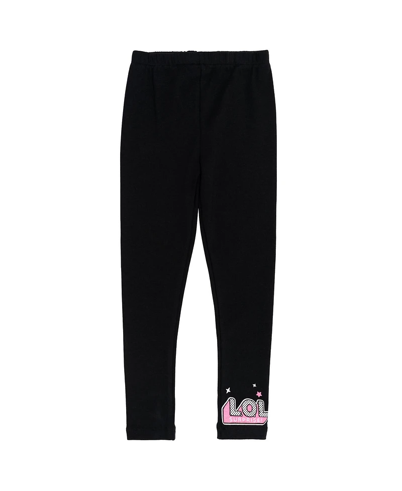 L.o.l. Surprise! Little Girls French Terry Sweatshirt and Leggings Outfit Set