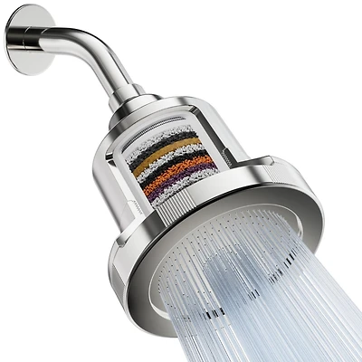 Mist Filtered Shower Head, 15-Stage Filtration, Chrome with Replaceable Filter, Removes Chlorine & Odor, Reduces Dry Itchy Skin, Dandruff, Eczema, Imp