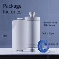 Mist Water Softening Aluminum Shower Filter, 8 Stage Filtration System, Ideal for Hand-held Shower Arms, Effectively Removes Chlorine, Reduces Dry Itc