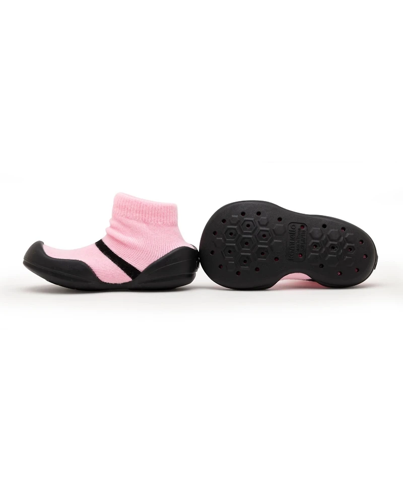 Komuello's Baby Girl First Walk Sock Shoes Mary Jane - Pink