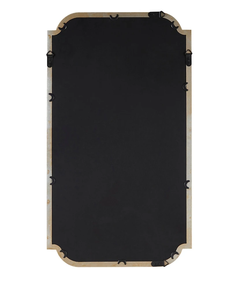 Madison Park Adelaide Gold-Tone Scalloped Wood Wall Mirror