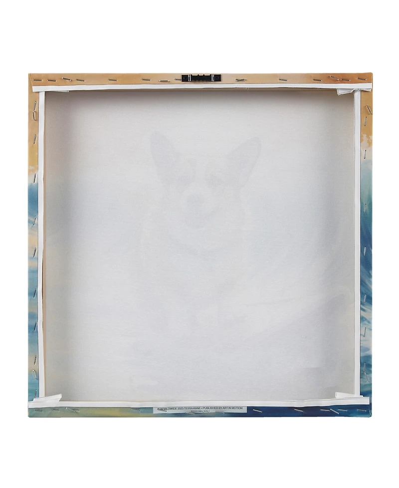 Madison Park Beach Dogs Corgi Canvas Wall Art