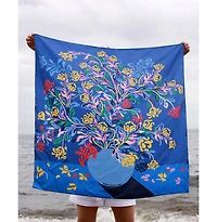 Jessie Zhao New York Silk Scarf of Night Flowers