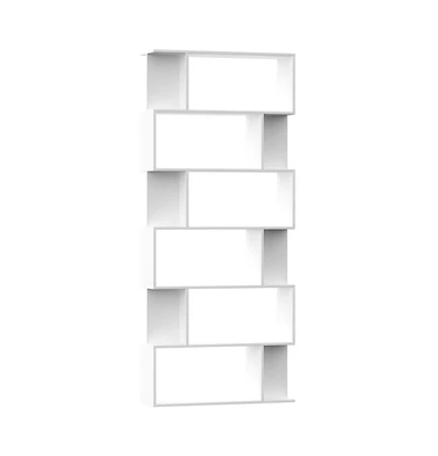 Book Cabinet/Room Divider White 31.5"x9.4"x75.6" Engineered Wood