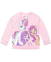 My Little Pony Toddler Girls Sunny Pipp Zipp Fleece Pullover Sweatshirt Legging Set Toddler|Child