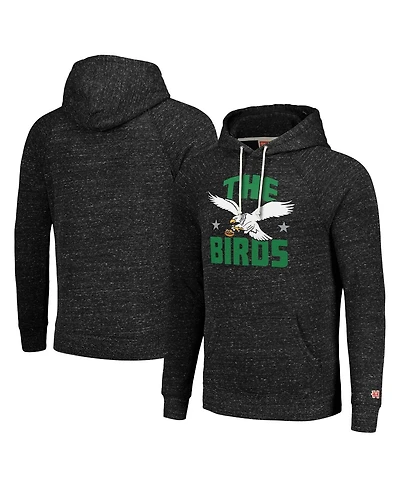 Men's and Women's Homage Charcoal Philadelphia Eagles Hyperlocal Raglan Pullover Hoodie