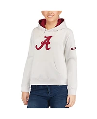 Women's White Alabama Crimson Tide Big Logo Pullover Sweatshirt