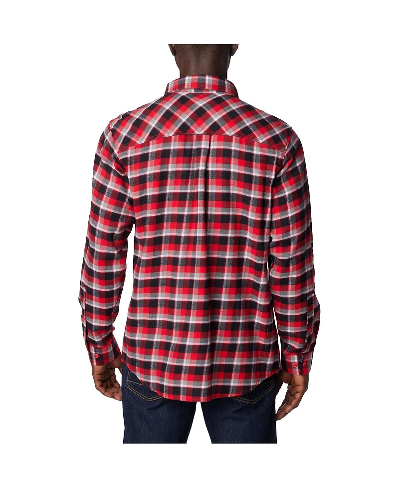 Men's Columbia Red Georgia Bulldogs Flare Gun Flannel Long Sleeve Shirt