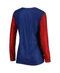 Women's Foco Royal New York Giants Holiday Ugly Pajama Set