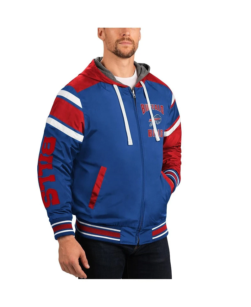 Men's G-iii Sports by Carl Banks Royal, Gray Buffalo Bills Extreme Full Back Reversible Hoodie Full-Zip Jacket