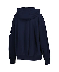 Women's Msx by Michael Strahan Navy Chicago Bears Emerson Lightweight Full-Zip Hoodie