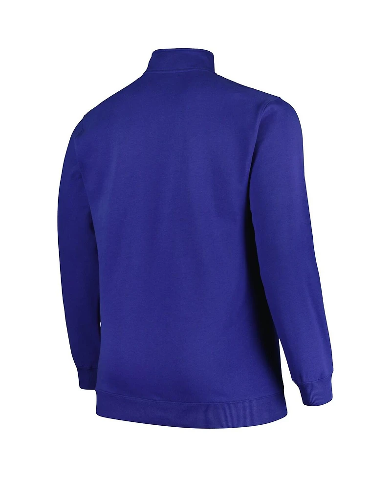 Men's Profile Royal Buffalo Bills Big and Tall Fleece Quarter-Zip Jacket