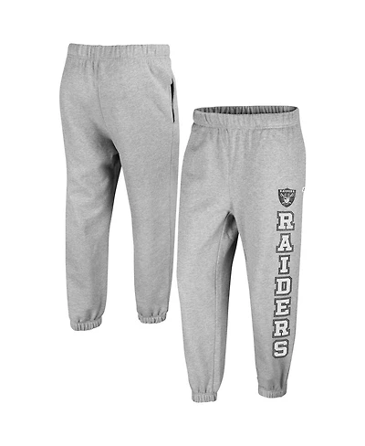 Women's '47 Brand Gray Distressed Las Vegas Raiders Double Pro Harper Jogger Sweatpants