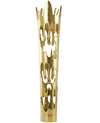 Rosemary Lane Aluminum Drip Vase with Melting Designed Body, 9" x 8" x 31"