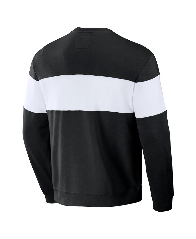 Men's Darius Rucker Collection by Fanatics Black Chicago White Sox Stripe Pullover Sweatshirt