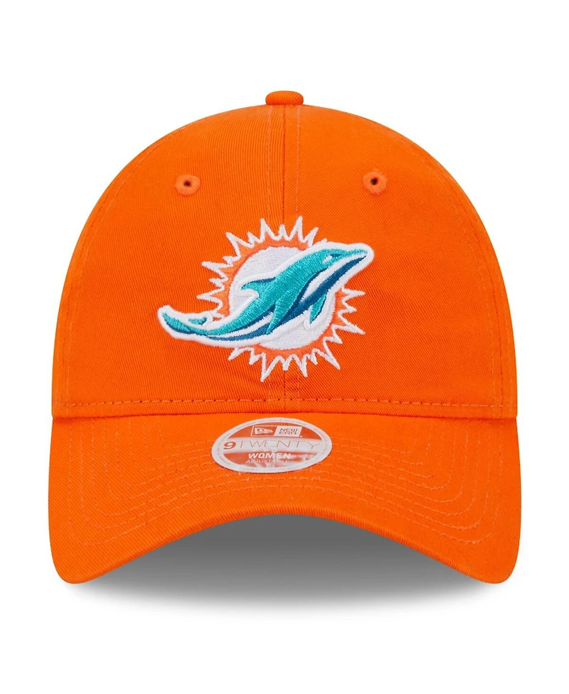 Women's New Era Orange Miami Dolphins Main Core Classic 2.0 9TWENTY Adjustable Hat