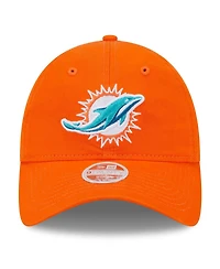 Women's New Era Orange Miami Dolphins Main Core Classic 2.0 9TWENTY Adjustable Hat