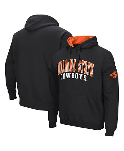 Men's Colosseum Black Oklahoma State Cowboys Double Arch Pullover Hoodie