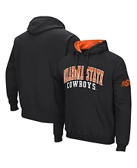 Men's Colosseum Black Oklahoma State Cowboys Double Arch Pullover Hoodie
