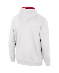 Men's Colosseum White Oklahoma Sooners Half-Zip Hoodie