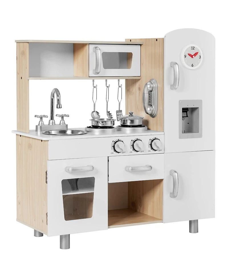 Inolait Sugift Vintage Play Kitchen Pretend Kids Cooking Playset Toys with Water Dispense