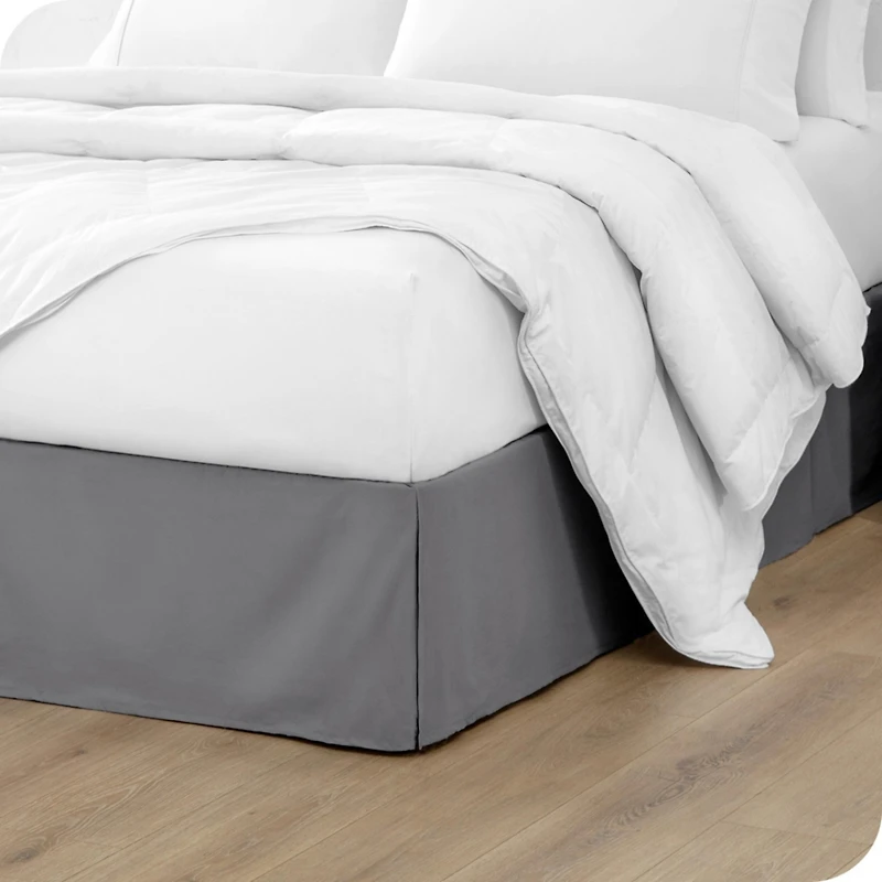 Bare Home Tailored 15" Full Xl Pleated Bedskirt